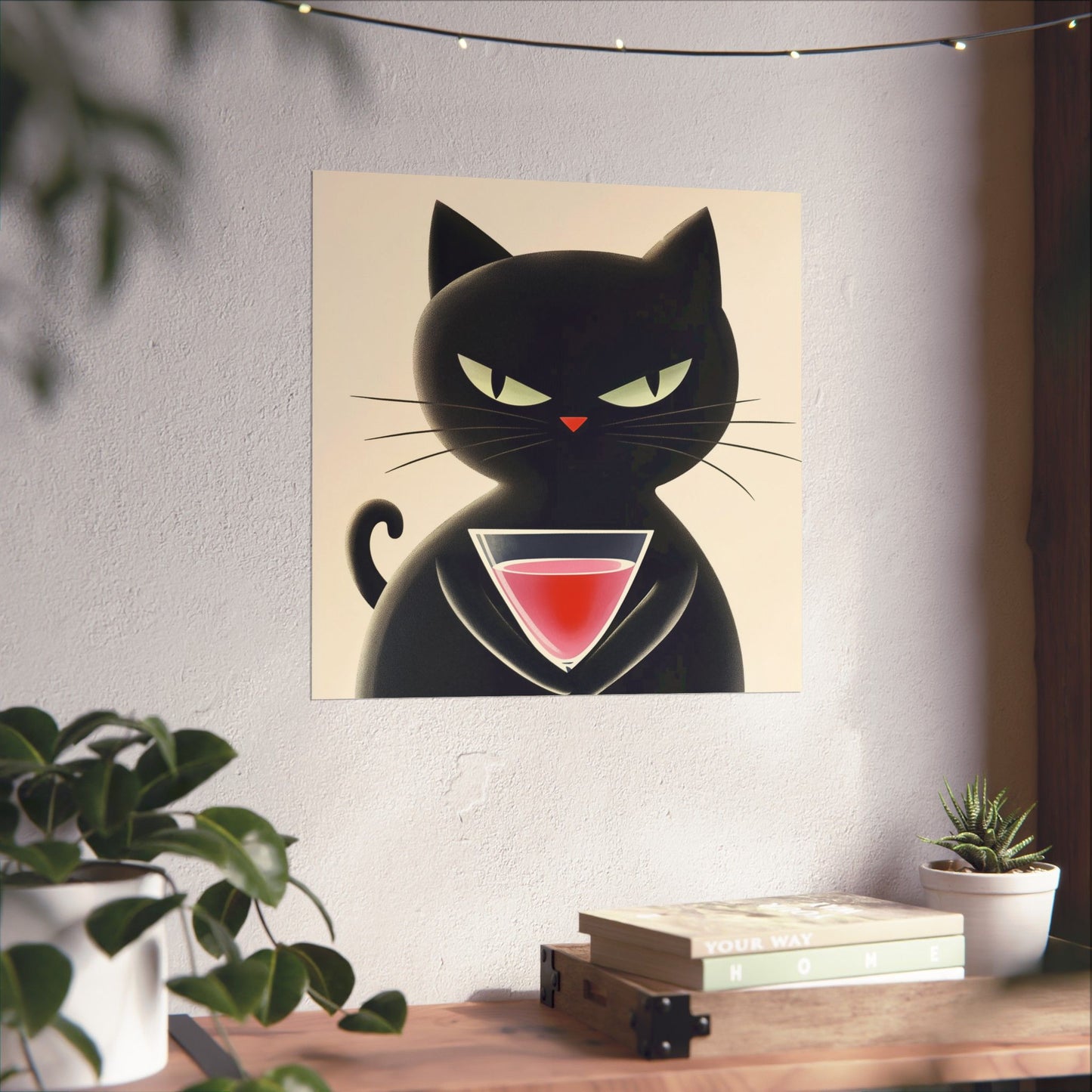 Yes, I'm Judging You - Cat Café Series - Black Cat Poster - Stylish Wall Art for Cat Lovers