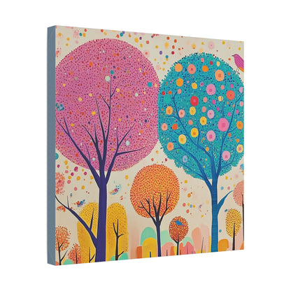 Happy Polka Dot Trees - Delight in Nature Series - Fine Art Print on Canvas