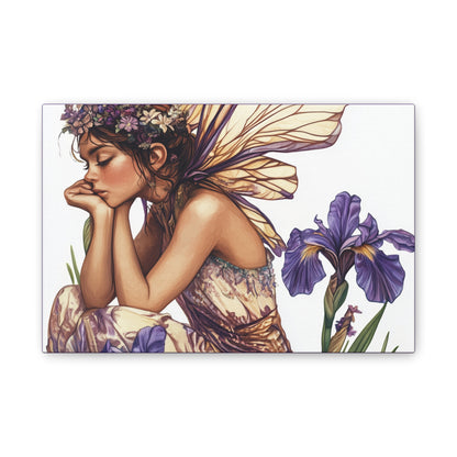 Iris You Were Here - Flowers & Fairies Collection - Fine Art Print on Canvas