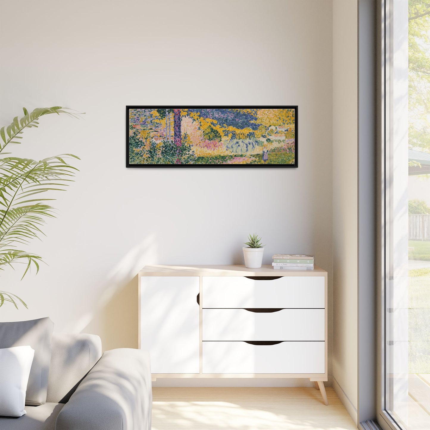Valley with Fir Shade on the Mountain - Museum Collection - Framed Canvas Print