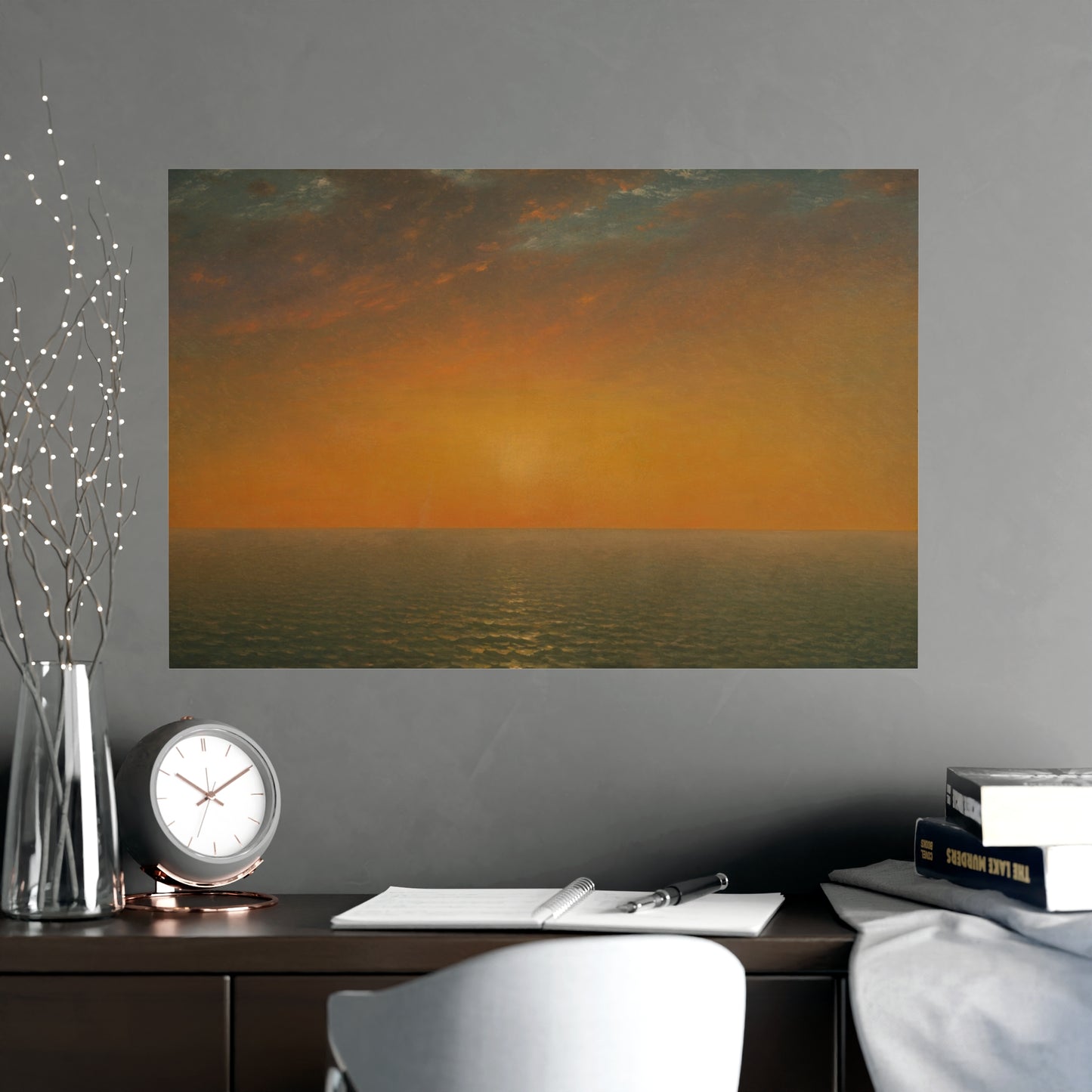 John Frederick Kensett : Sunset on the Sea (1872) - Museum Collection - Fine Art Print