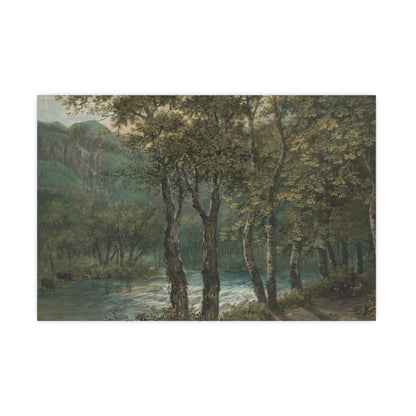 Sunlight Through Trees River Sihl - Forest Landscape Fine Art Poster