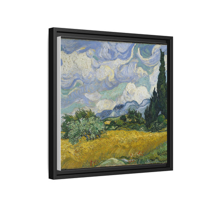 Van Gogh - Wheat Field with Cypresses - Museum Collection - Framed Canvas Print
