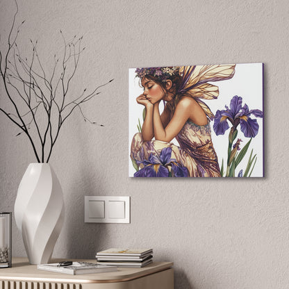 Iris You Were Here - Flowers & Fairies Collection - Fine Art Print on Canvas