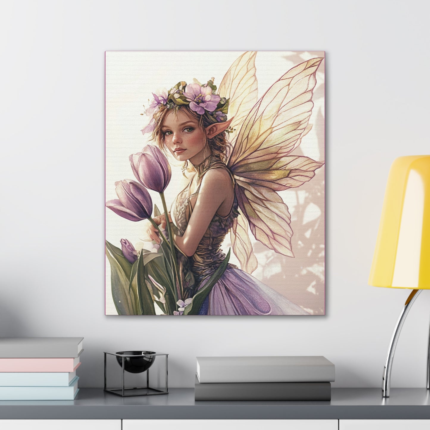 Tuesdays are for Tulips - Flowers & Fairies Collection - Fine Art Print on Canvas