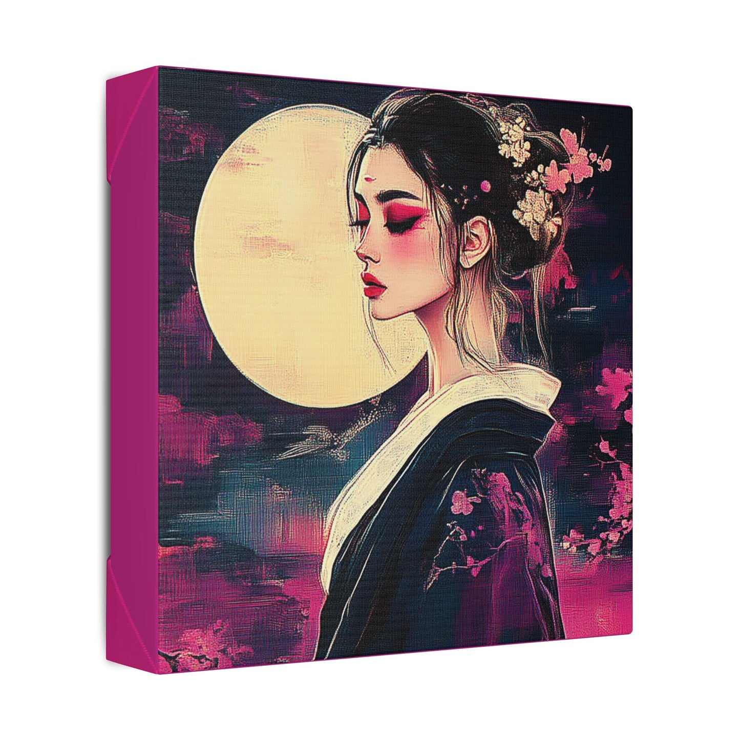 Magenta Moon - Fine Art Print on Canvas