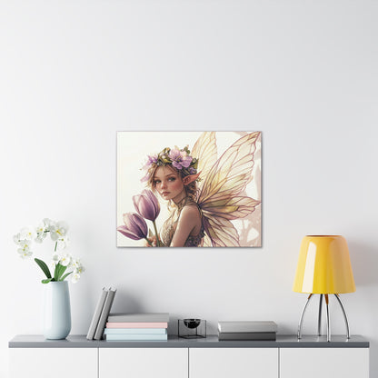 Tuesdays are for Tulips - Flowers & Fairies Collection - Fine Art Print on Canvas