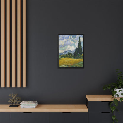 Van Gogh - Wheat Field with Cypresses - Museum Collection - Framed Canvas Print