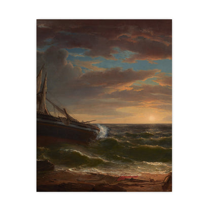 The Stranded Ship - Maritime Drama Fine Art Poster