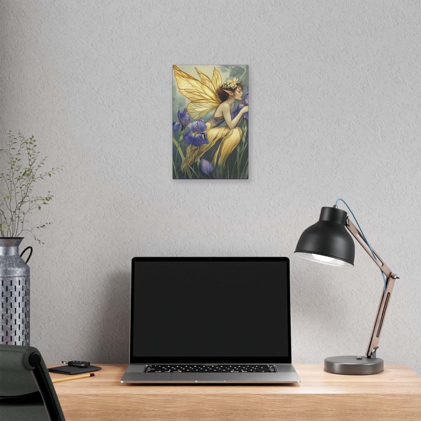 Iris You Were Here - Flowers & Fairies Collection - Fine Art Print on Canvas