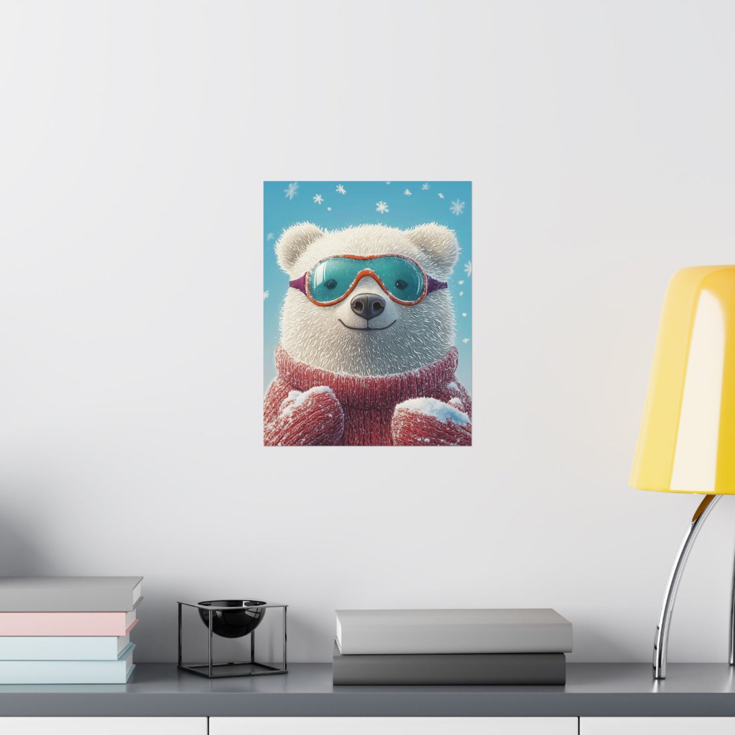 Chill Polar Bear Winter Poster - Cozy & Joyful -  Wall Art & Home Décor