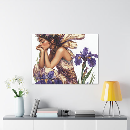 Iris You Were Here - Flowers & Fairies Collection - Fine Art Print on Canvas