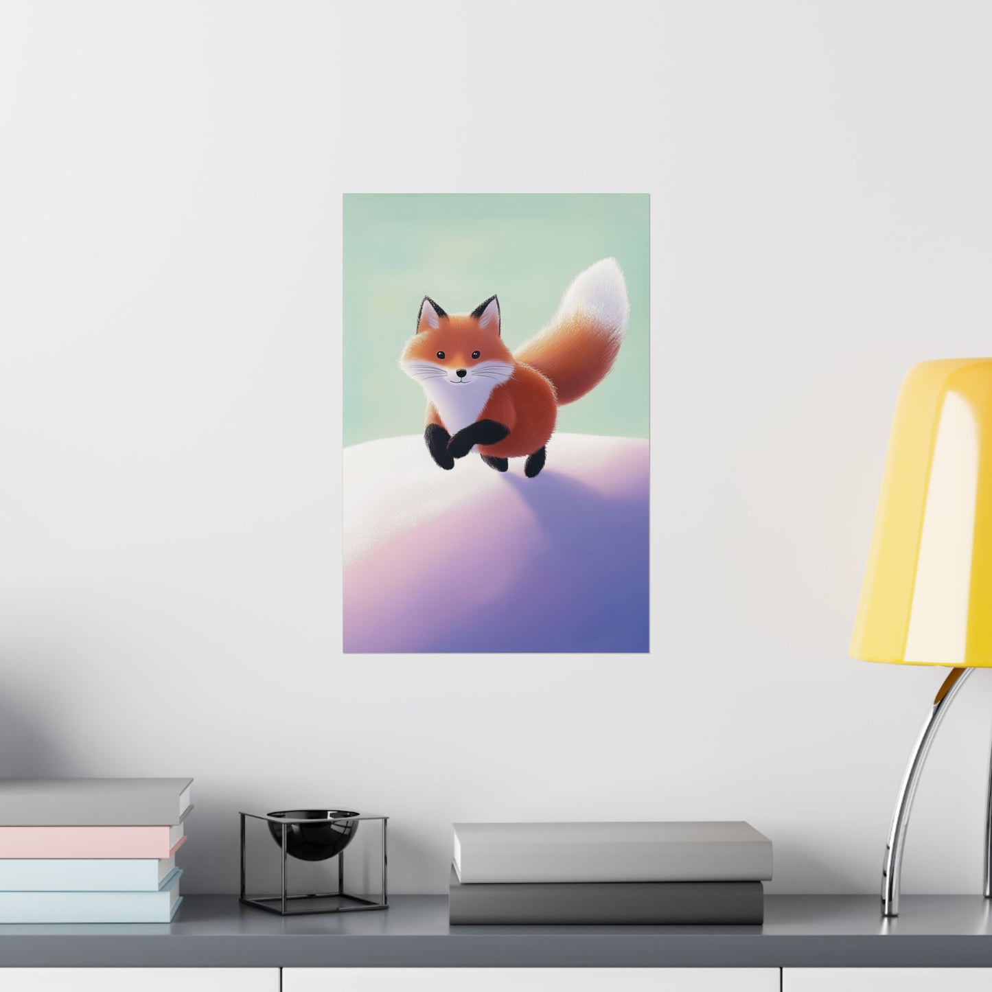 Playful Fox  - Whimsical Animals Wall Art - Cute Animal Posters -  Love Foxes - Vertical Poster