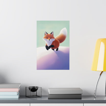 Playful Fox  - Whimsical Animals Wall Art - Cute Animal Posters -  Love Foxes - Vertical Poster