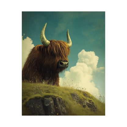 Highland Cow Whimsical Fine Art Print