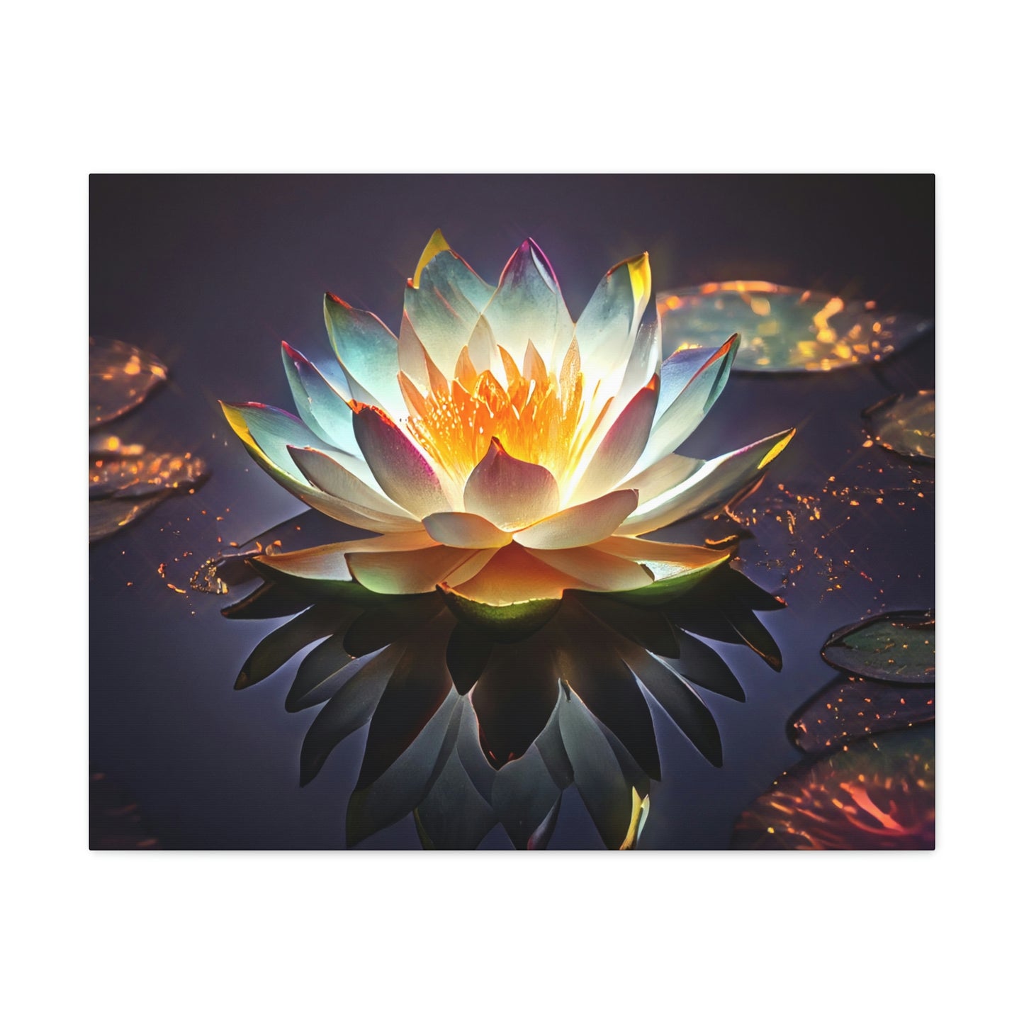 Mystic Lotus with Lily Pads - Fine Art Print - Canvas Gallery Wraps