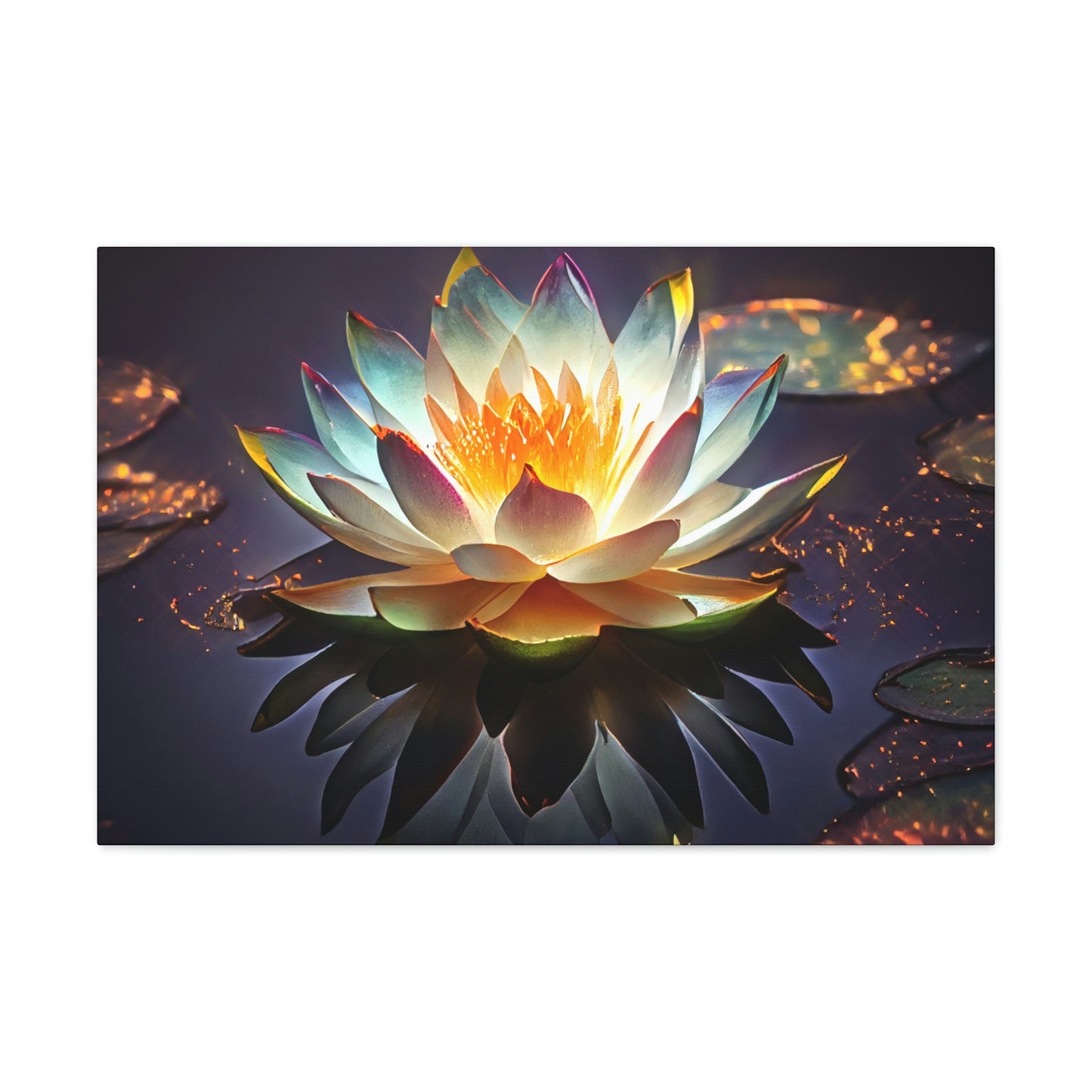 Mystic Lotus with Lily Pads - Fine Art Print - Canvas Gallery Wraps