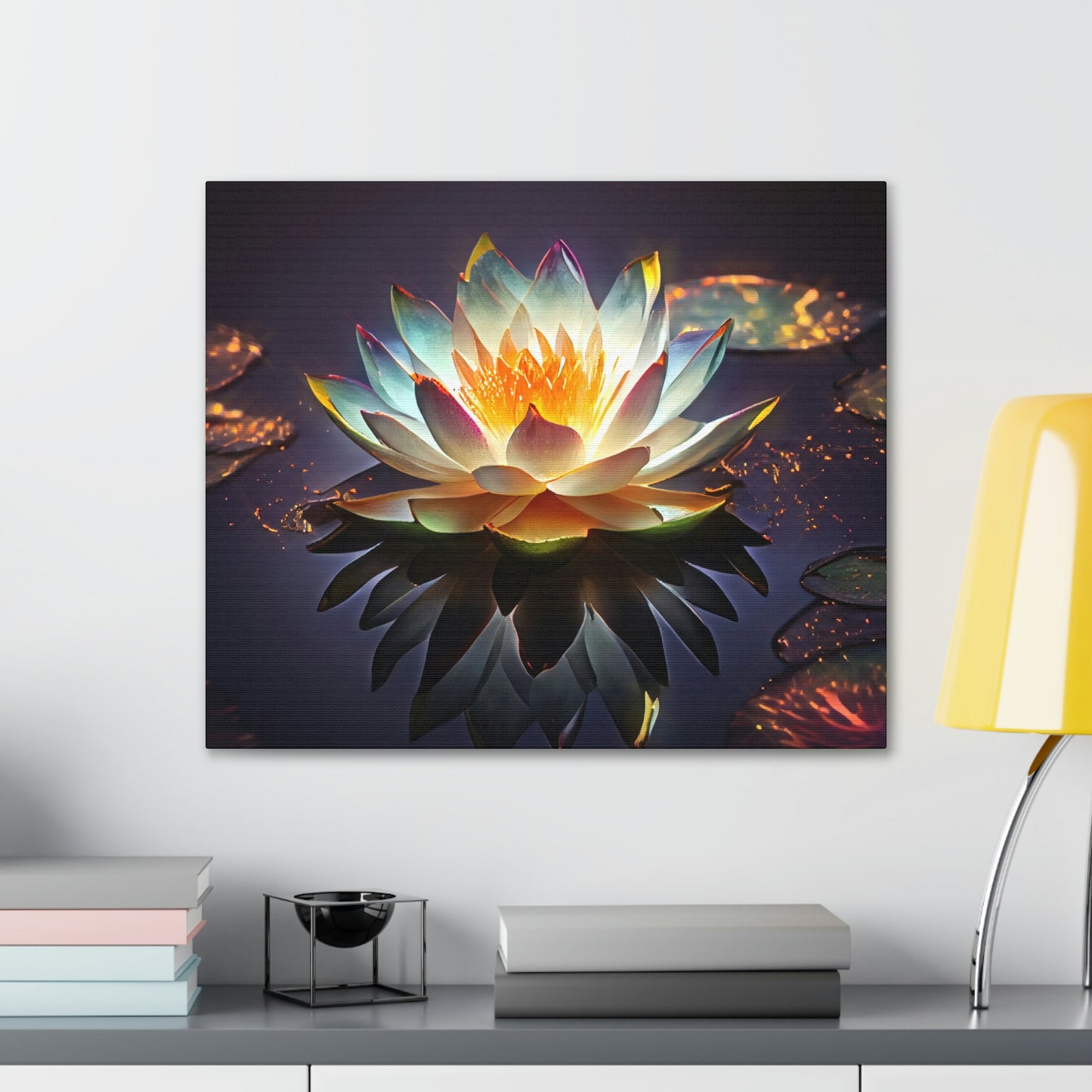 Mystic Lotus with Lily Pads - Fine Art Print - Canvas Gallery Wraps