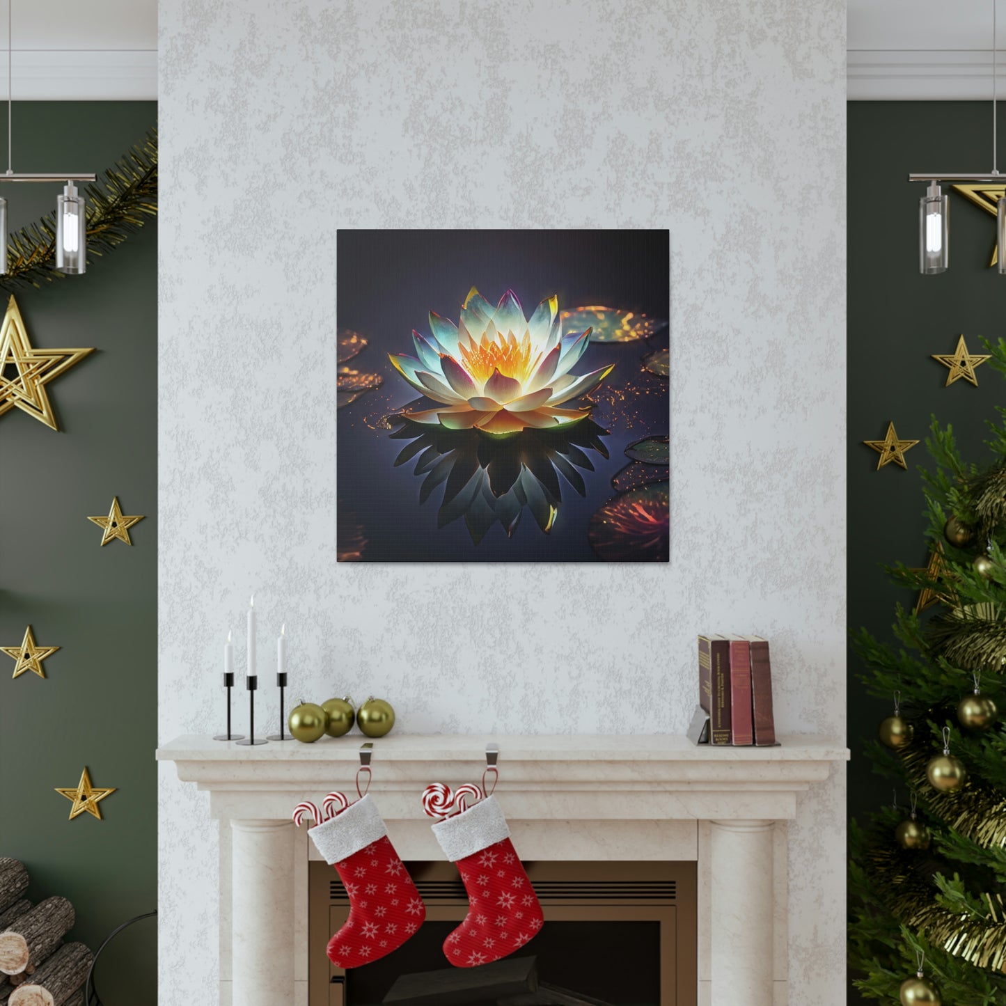 Mystic Lotus with Lily Pads - Fine Art Print - Canvas Gallery Wraps