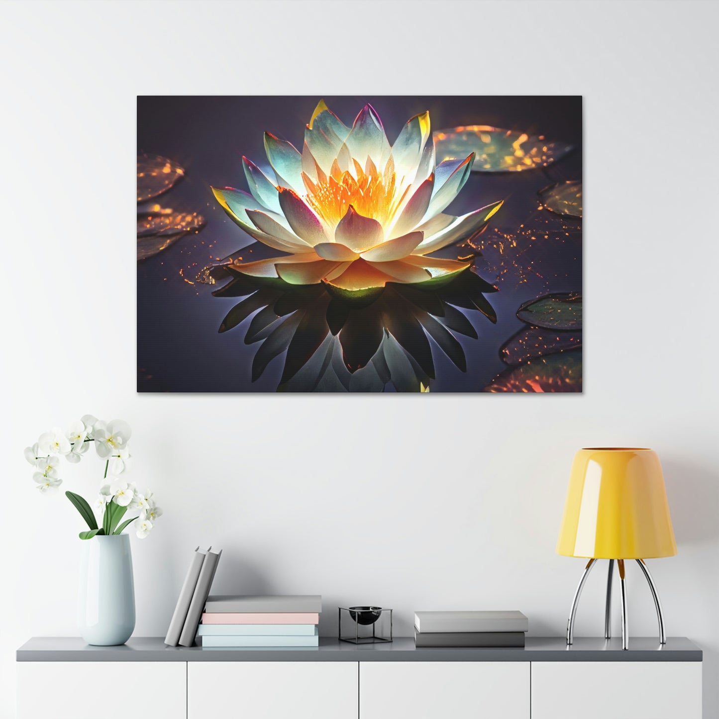 Mystic Lotus with Lily Pads - Fine Art Print - Canvas Gallery Wraps