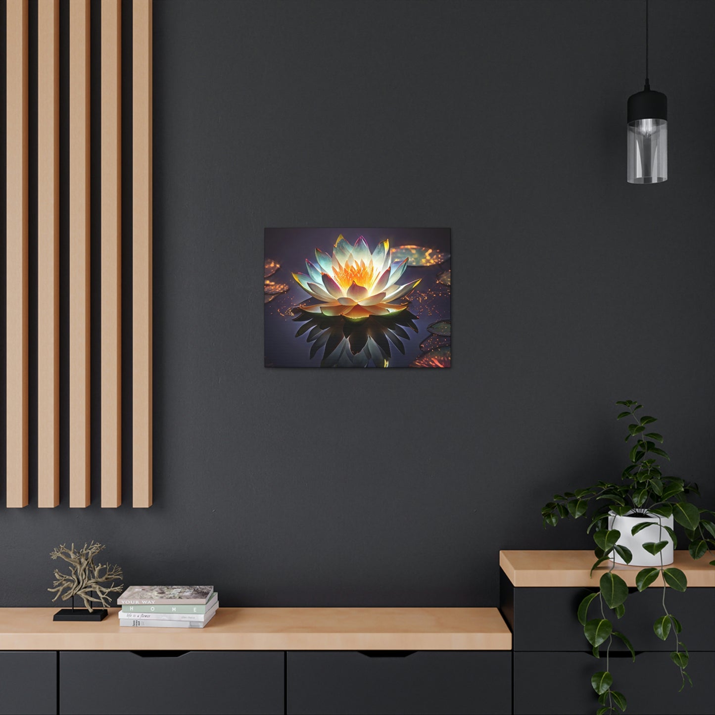 Mystic Lotus with Lily Pads - Fine Art Print - Canvas Gallery Wraps