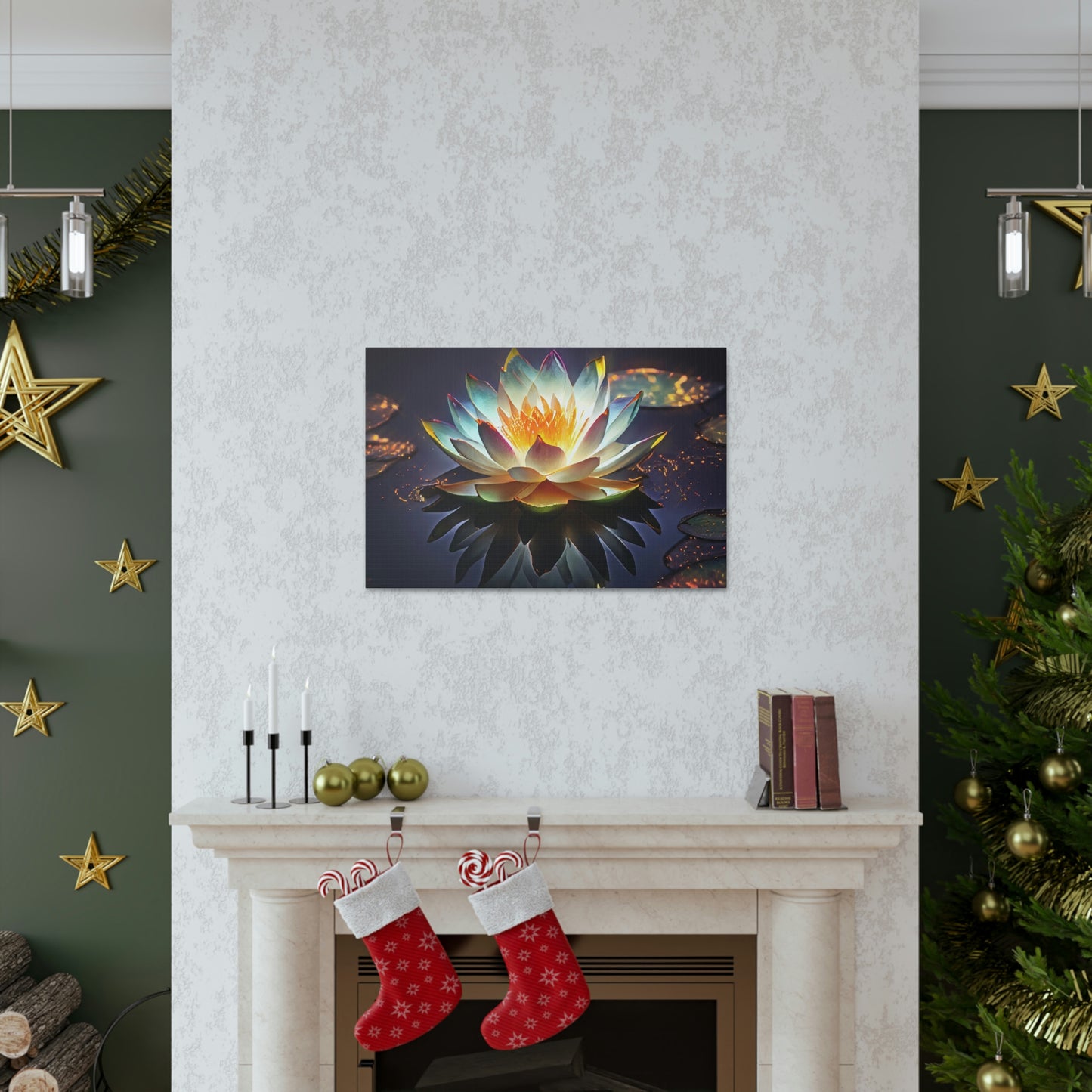 Mystic Lotus with Lily Pads - Fine Art Print - Canvas Gallery Wraps