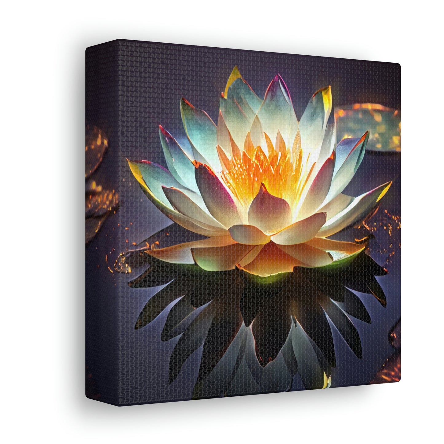 Mystic Lotus with Lily Pads - Fine Art Print - Canvas Gallery Wraps