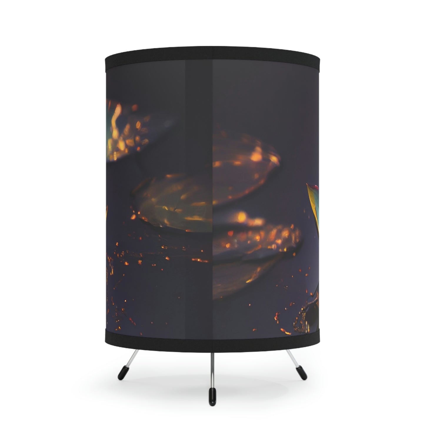 Mystic Lotus - Minimalist Tripod Lamp - Custom Print