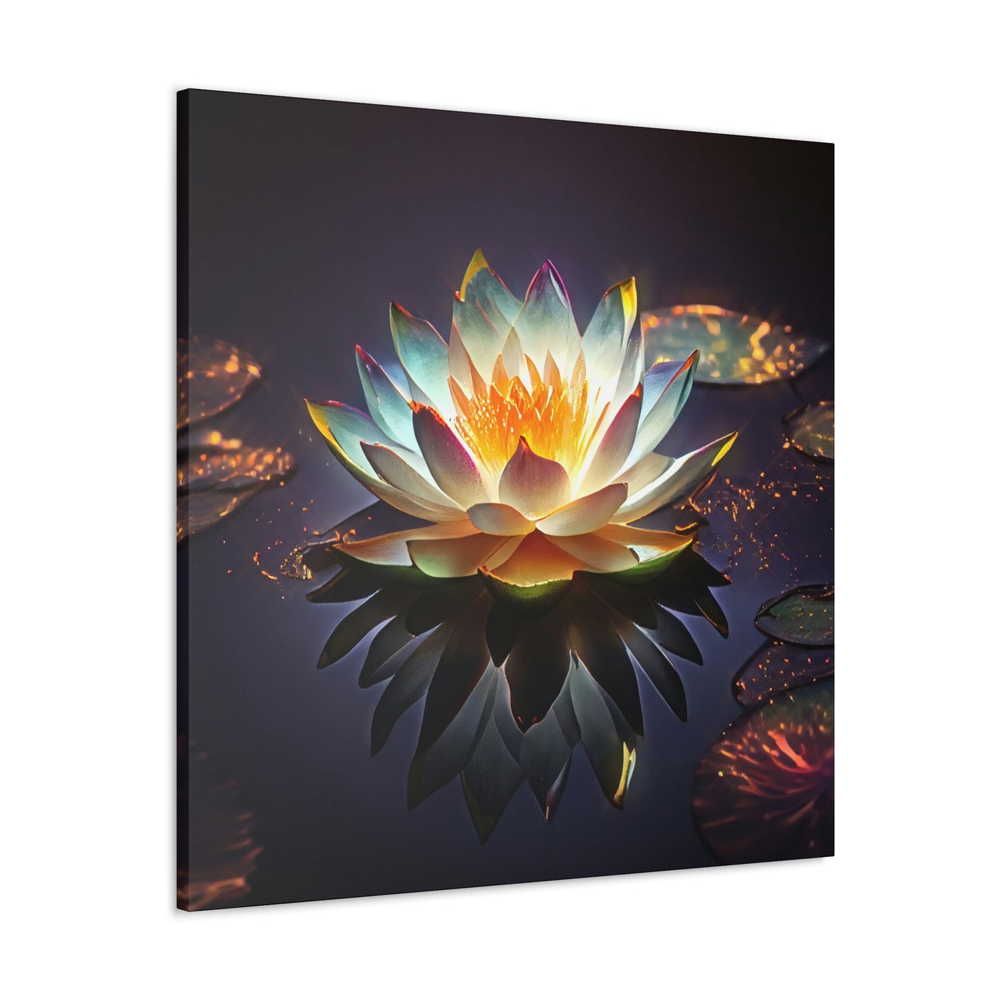 Mystic Lotus with Lily Pads - Fine Art Print - Canvas Gallery Wraps