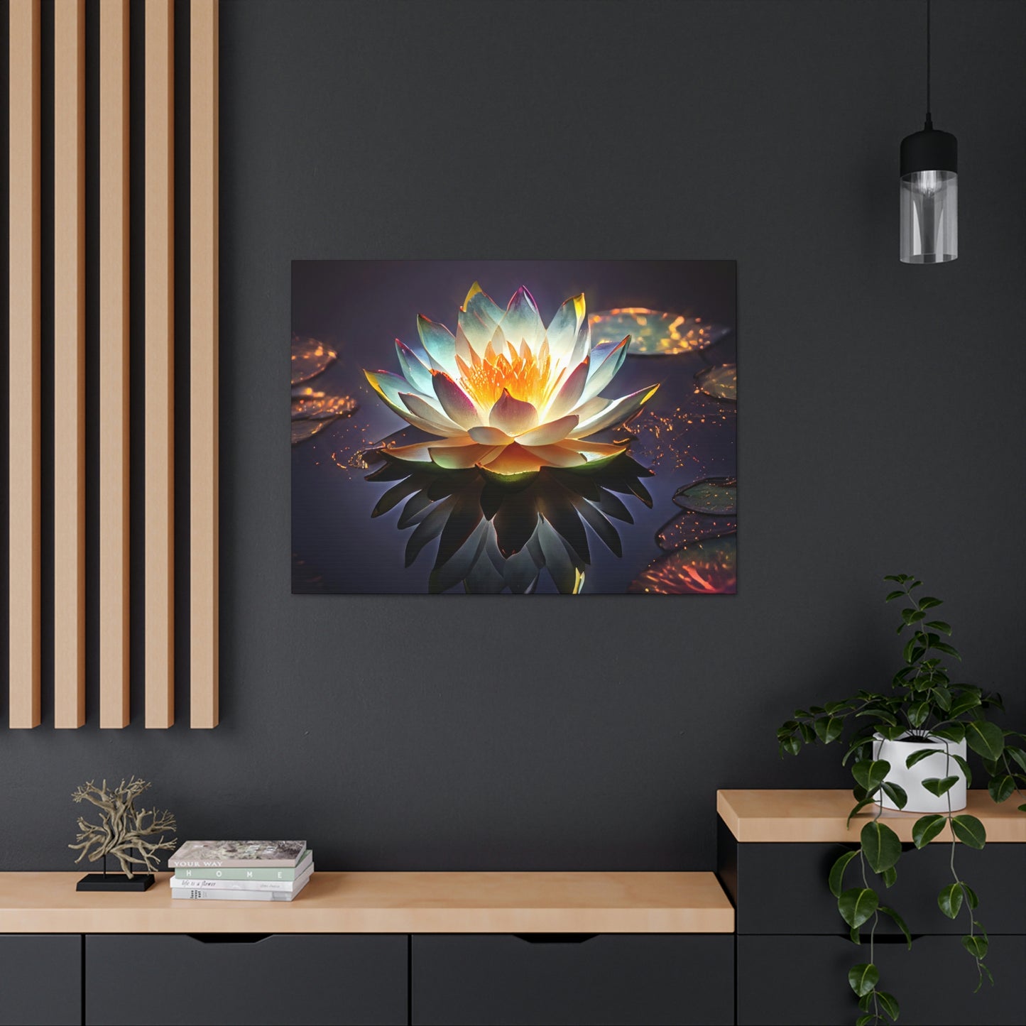 Mystic Lotus with Lily Pads - Fine Art Print - Canvas Gallery Wraps