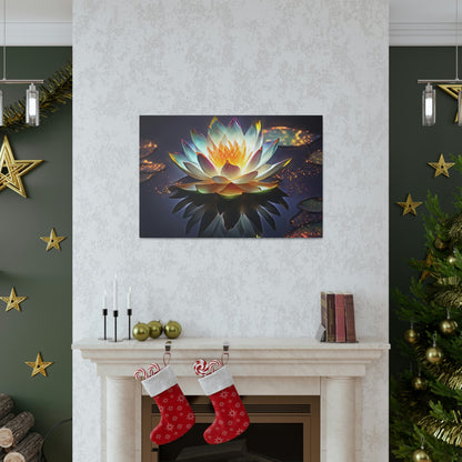 Mystic Lotus with Lily Pads - Fine Art Print - Canvas Gallery Wraps