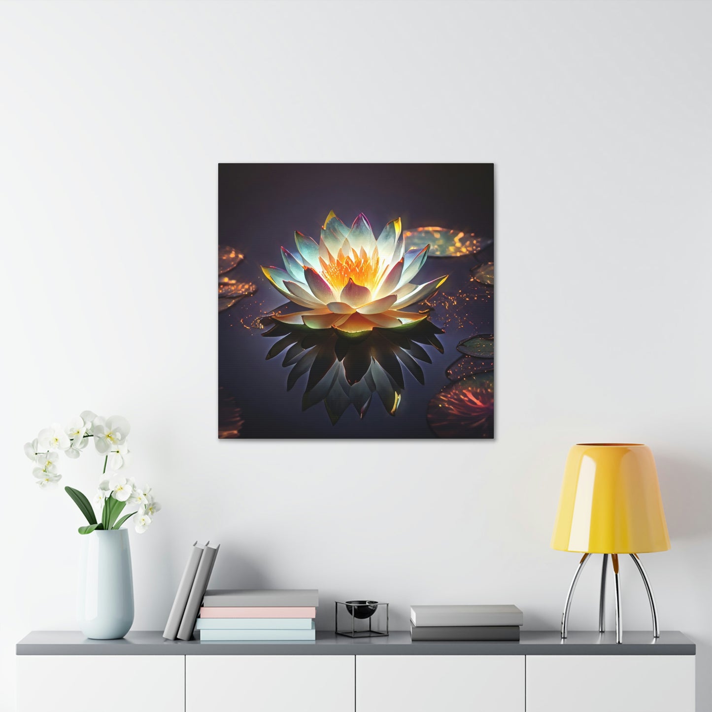 Mystic Lotus with Lily Pads - Fine Art Print - Canvas Gallery Wraps