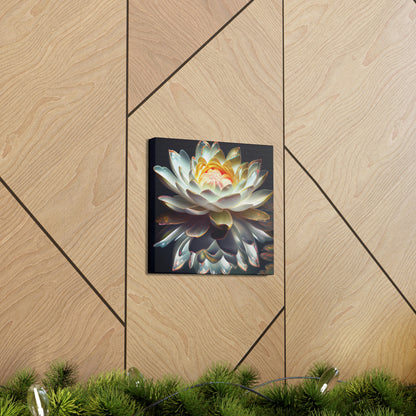 Iridescent White Lotus Floating on Water - Fine Art Print - Canvas Gallery Wraps