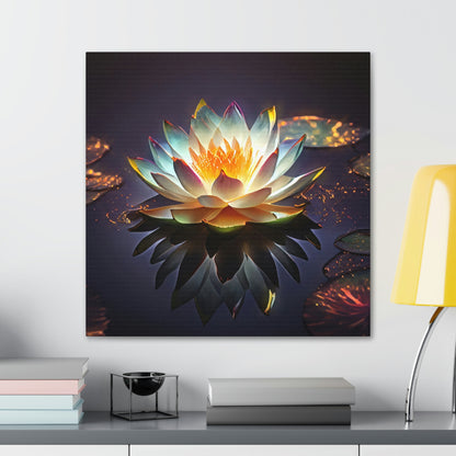 Mystic Lotus with Lily Pads - Fine Art Print - Canvas Gallery Wraps