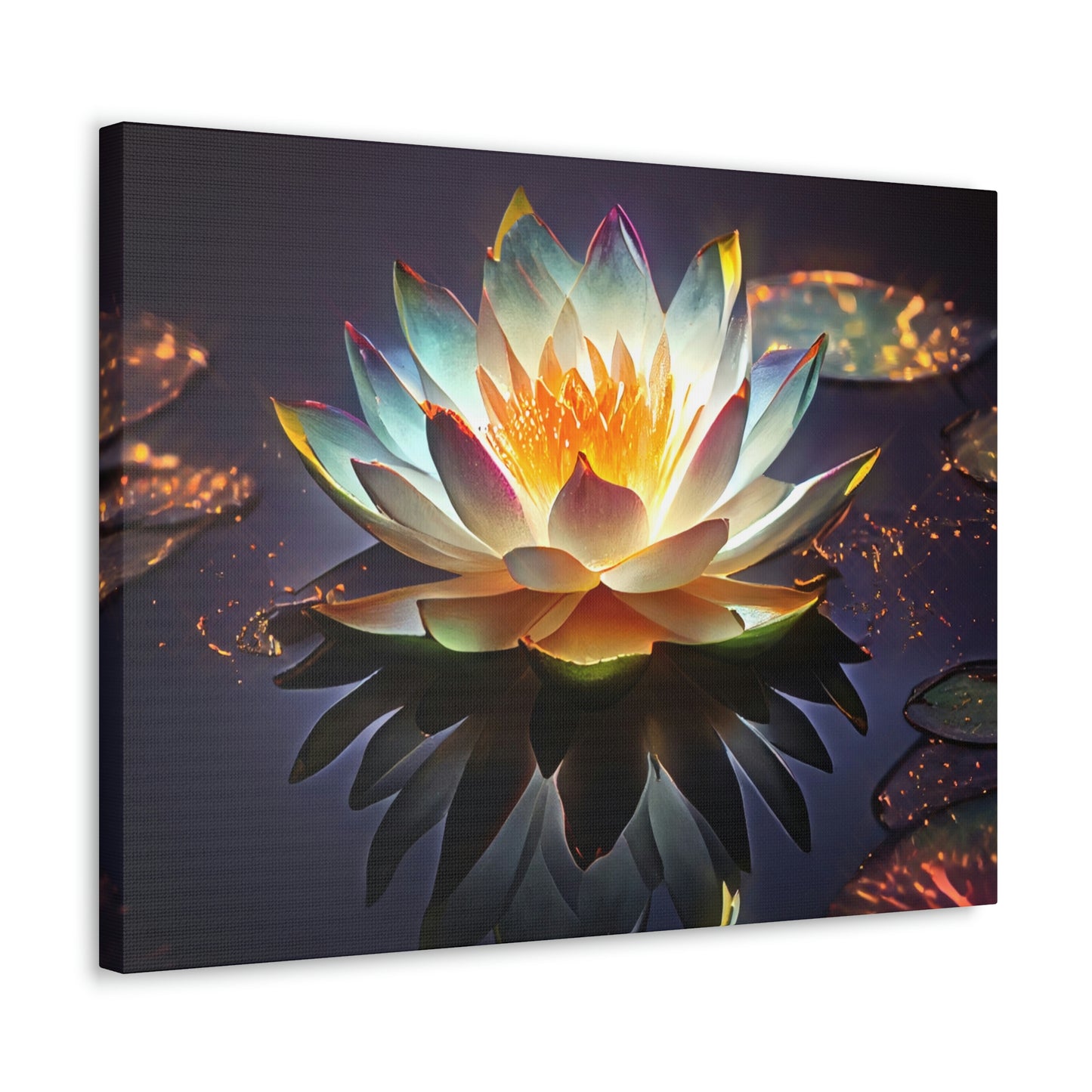 Mystic Lotus with Lily Pads - Fine Art Print - Canvas Gallery Wraps