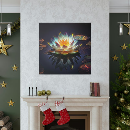 Mystic Lotus with Lily Pads - Fine Art Print - Canvas Gallery Wraps