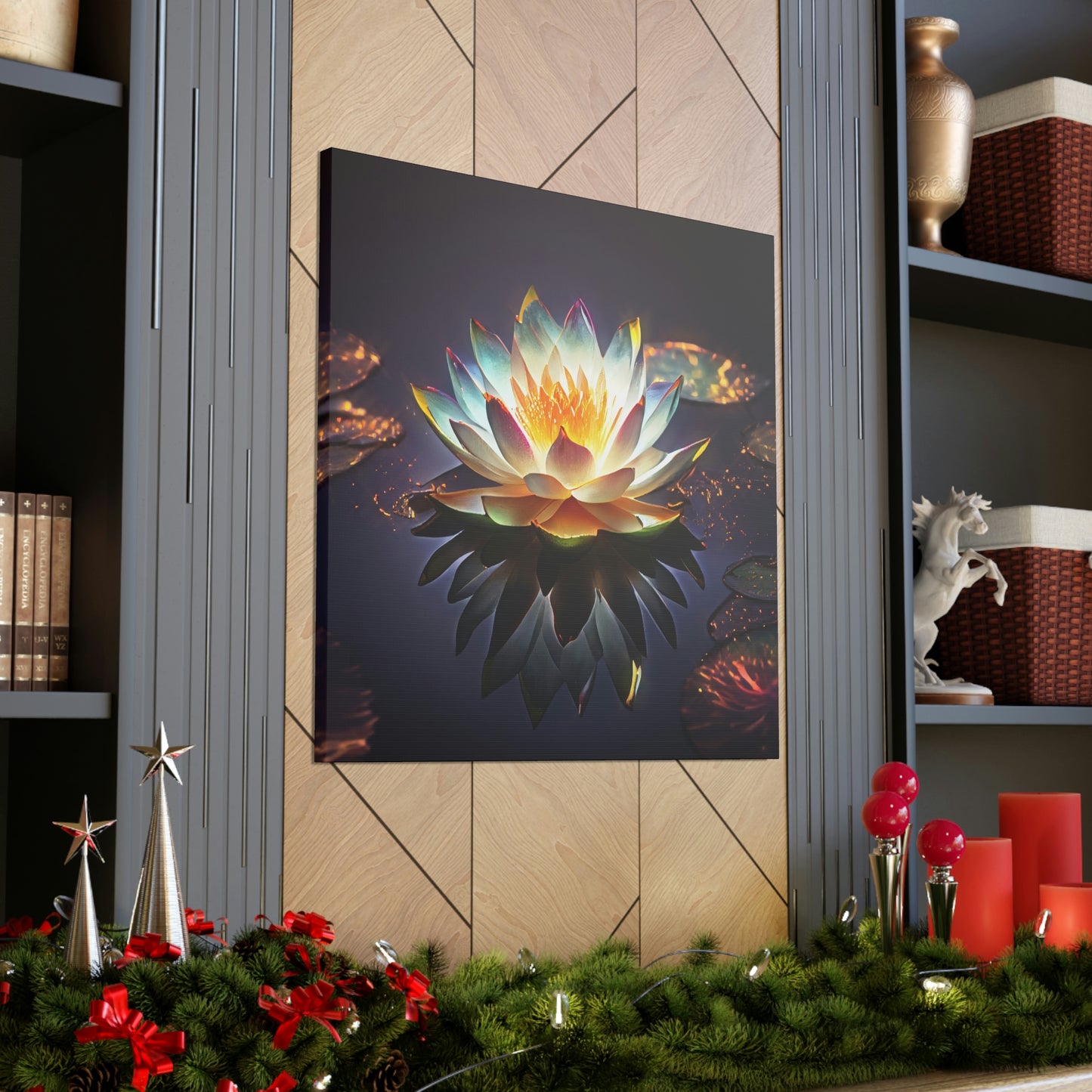 Mystic Lotus with Lily Pads - Fine Art Print - Canvas Gallery Wraps