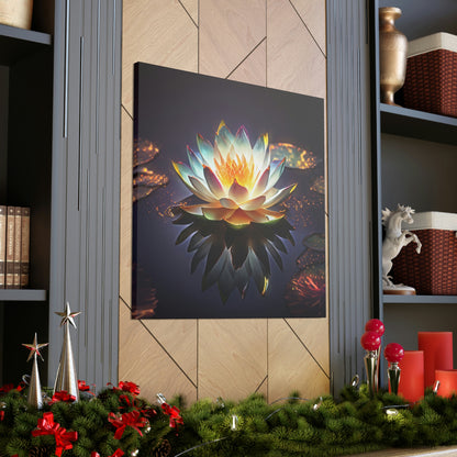 Mystic Lotus with Lily Pads - Fine Art Print - Canvas Gallery Wraps