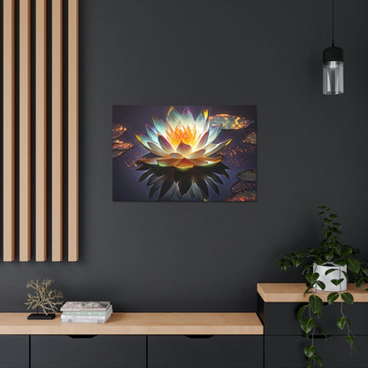 Mystic Lotus with Lily Pads - Fine Art Print - Canvas Gallery Wraps