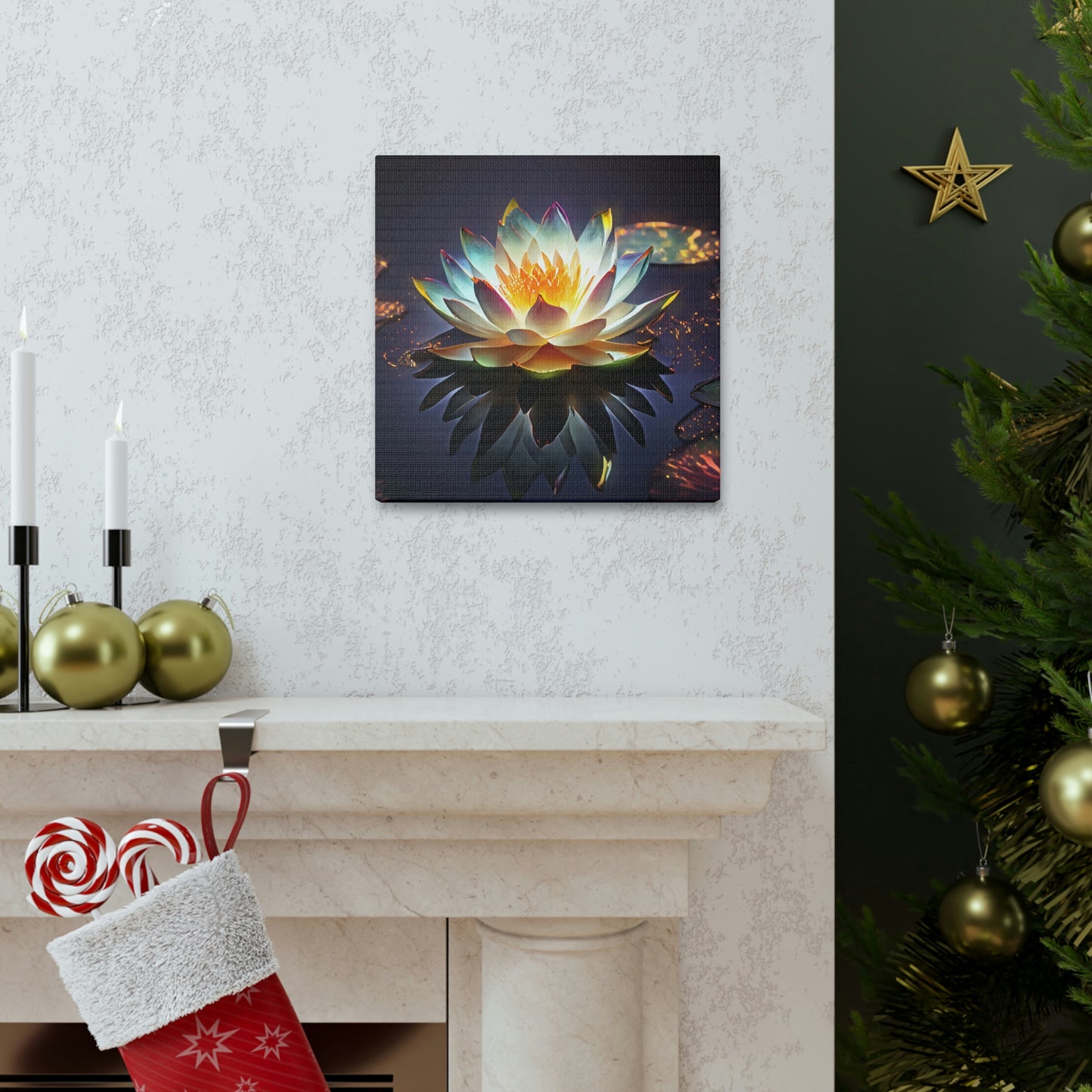 Mystic Lotus with Lily Pads - Fine Art Print - Canvas Gallery Wraps