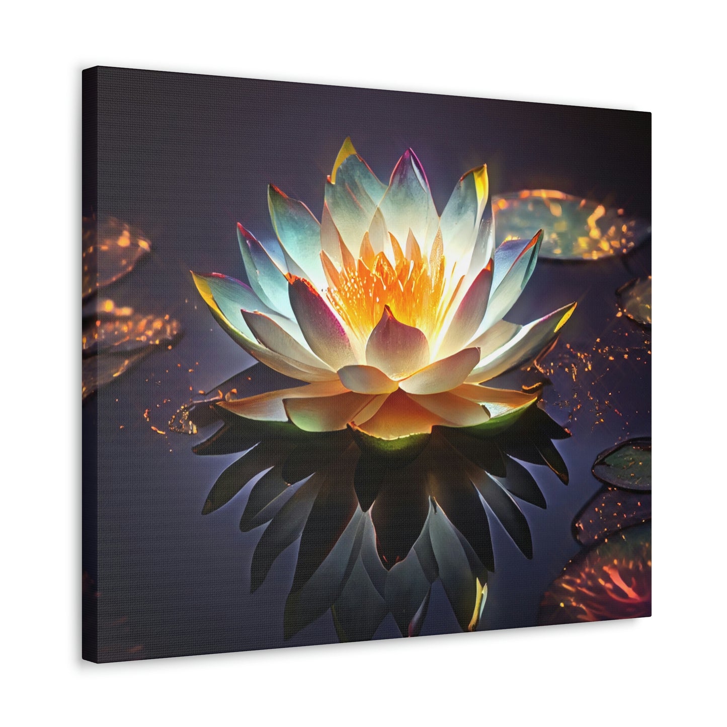 Mystic Lotus with Lily Pads - Fine Art Print - Canvas Gallery Wraps
