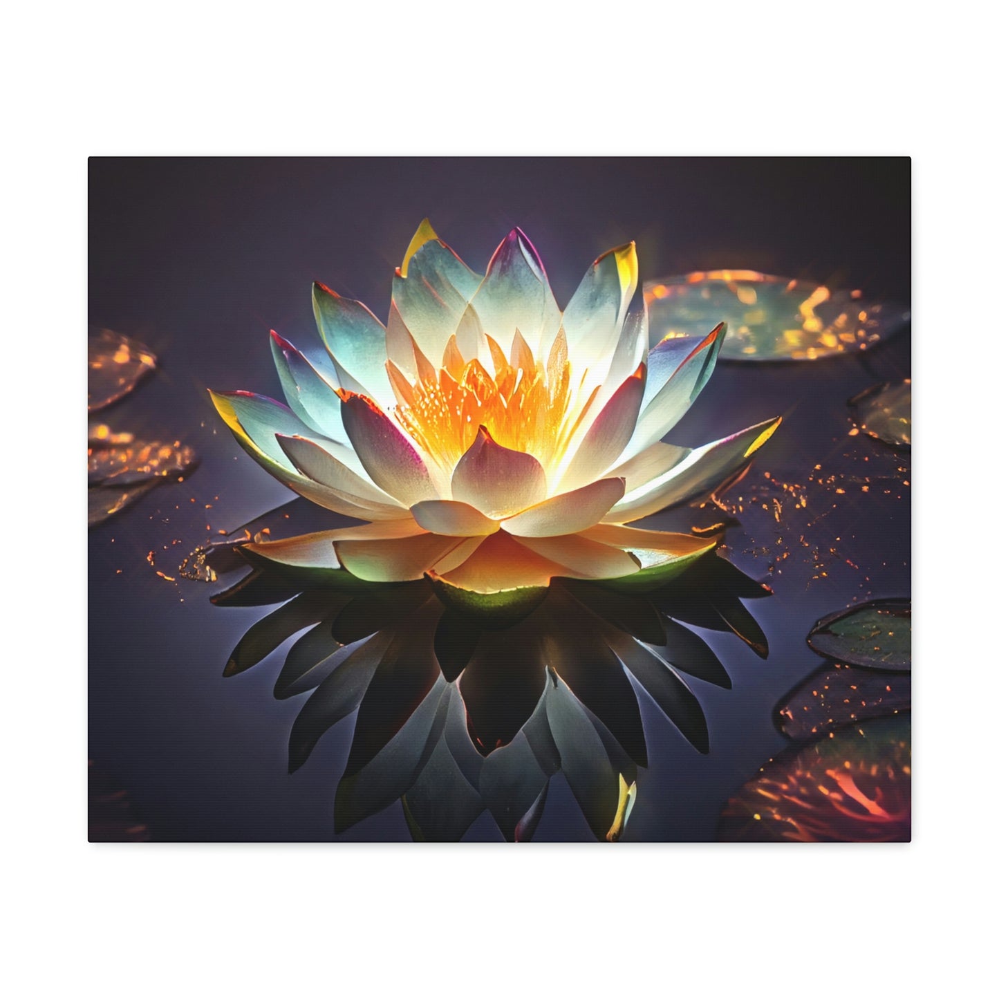 Mystic Lotus with Lily Pads - Fine Art Print - Canvas Gallery Wraps