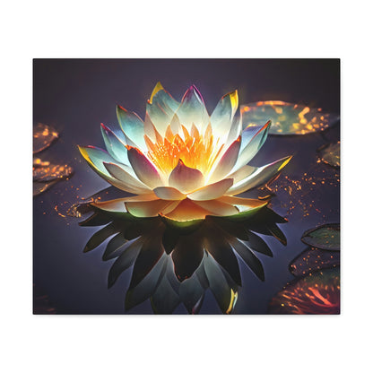Mystic Lotus with Lily Pads - Fine Art Print - Canvas Gallery Wraps