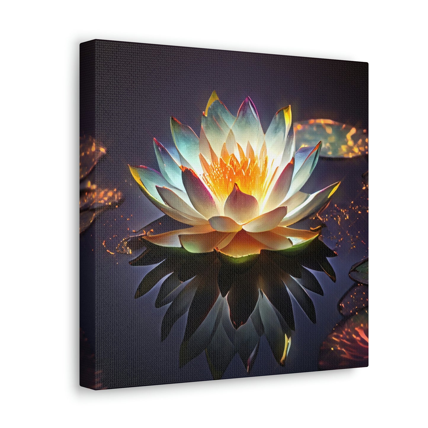 Mystic Lotus with Lily Pads - Fine Art Print - Canvas Gallery Wraps