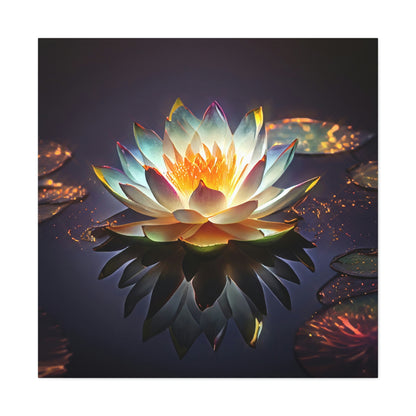 Mystic Lotus with Lily Pads - Fine Art Print - Canvas Gallery Wraps