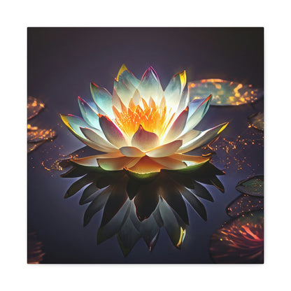 Mystic Lotus with Lily Pads - Fine Art Print - Canvas Gallery Wraps