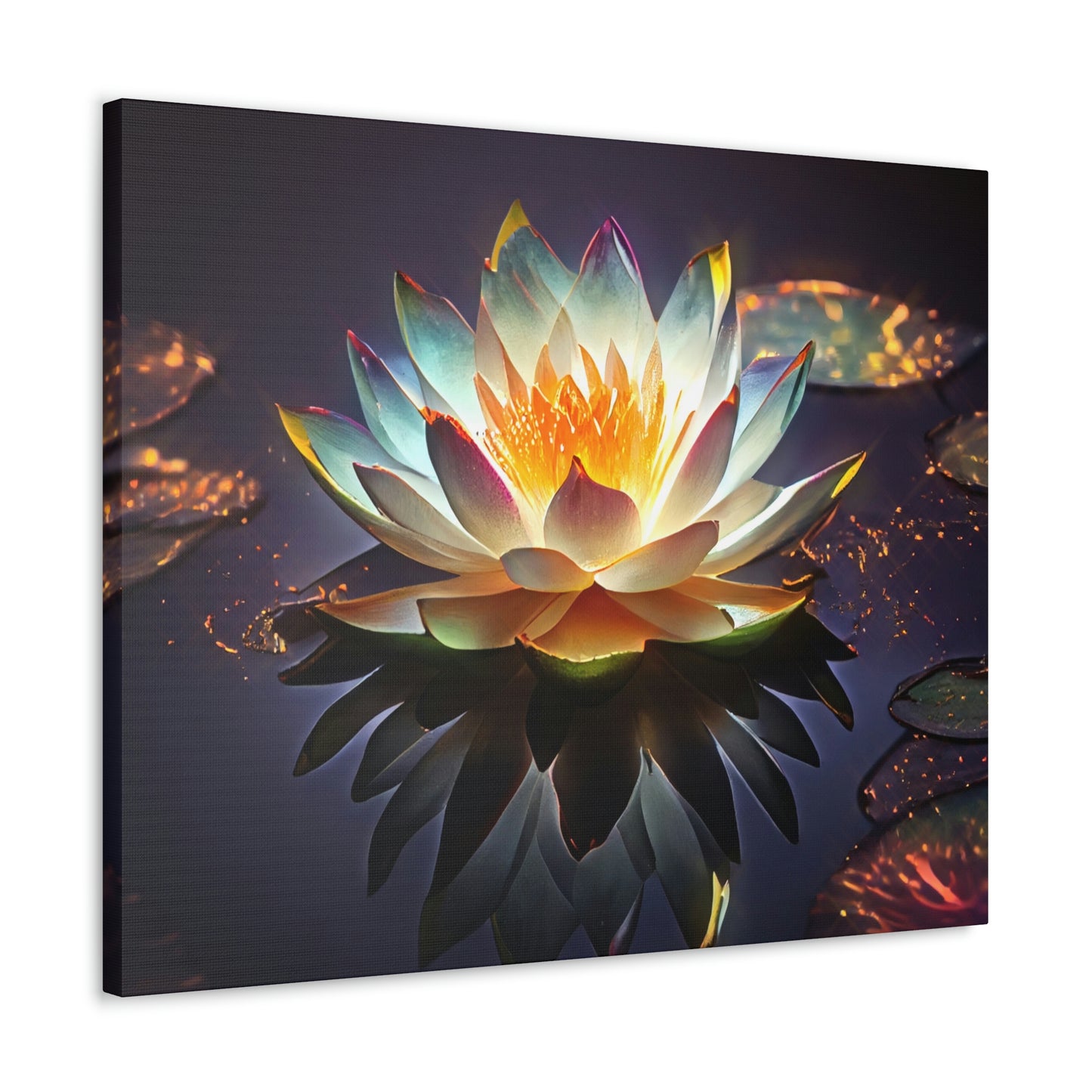 Mystic Lotus with Lily Pads - Fine Art Print - Canvas Gallery Wraps