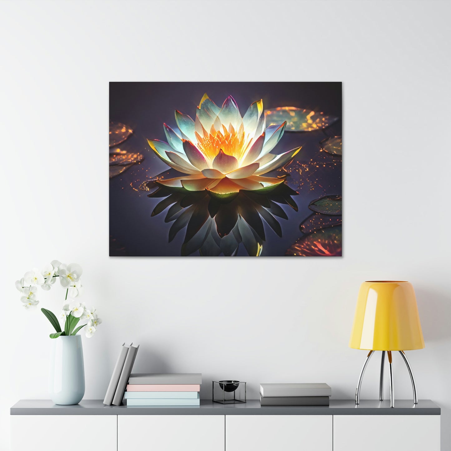 Mystic Lotus with Lily Pads - Fine Art Print - Canvas Gallery Wraps