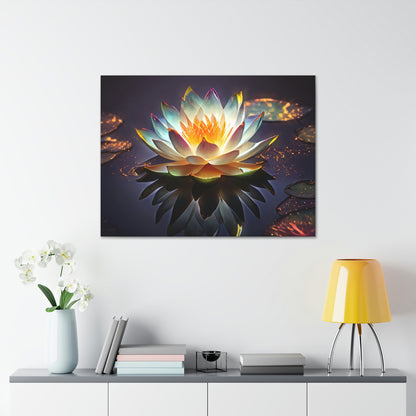 Mystic Lotus with Lily Pads - Fine Art Print - Canvas Gallery Wraps