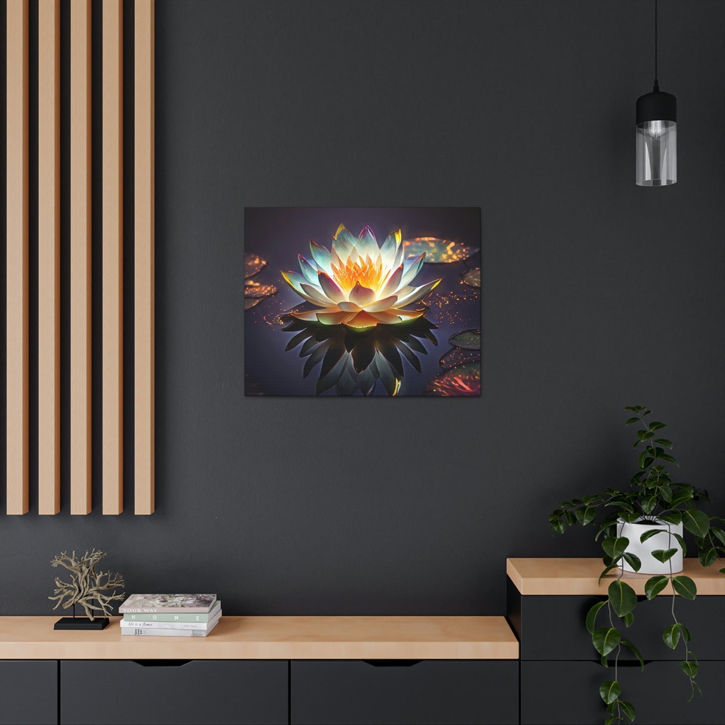 Mystic Lotus with Lily Pads - Fine Art Print - Canvas Gallery Wraps